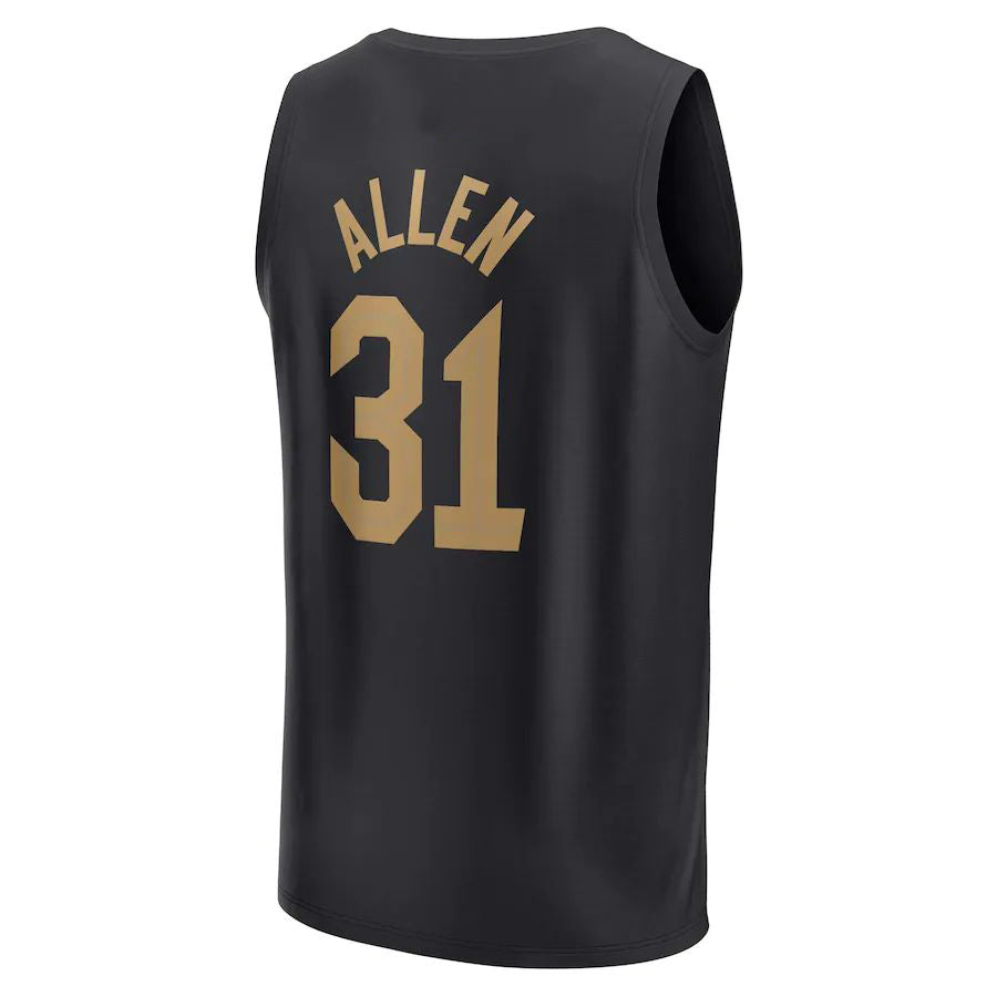 C.Cavaliers #31 Jarrett Allen Fanatics Branded 2021-22 Fast Break Player Jersey Statement Edition Black Stitched American Basketball Jersey - Main View