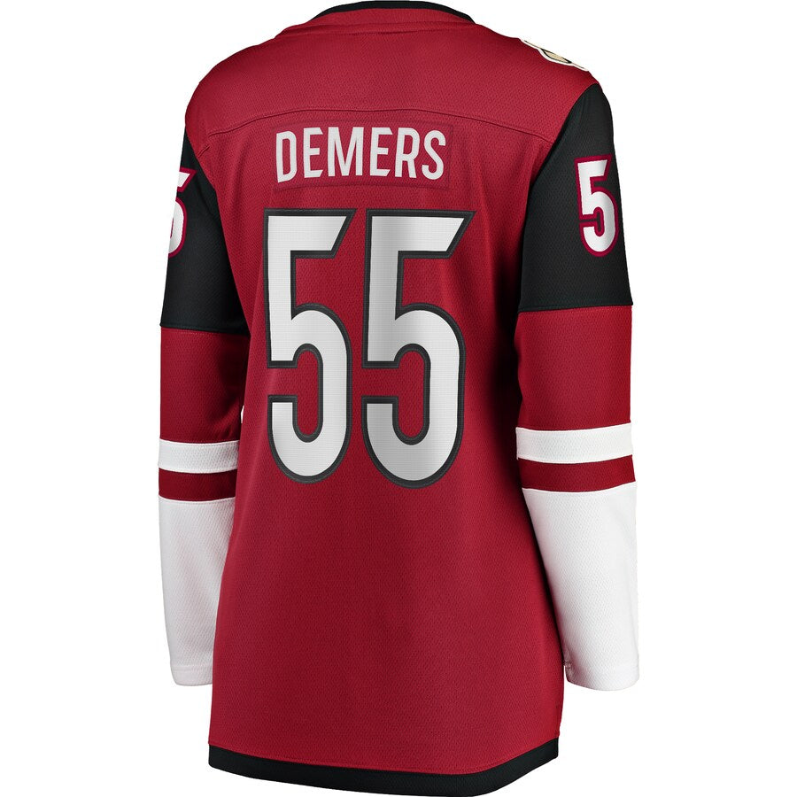 A.Coyotes #55 Jason Demers Fanatics Branded Breakaway Player Jersey Garnet Stitched American Hockey Jerseys - Main View