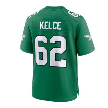 P.Eagles #62 Jason Kelce Alternate Game Player Jersey - Kelly Green Stitched American Football Jerseys - Main View