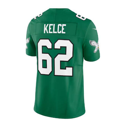 P.Eagles #62 Jason Kelce Alternate Vapor F.U.S.E. Limited Jersey - Kelly Green Stitched American Football Jerseys - Main View