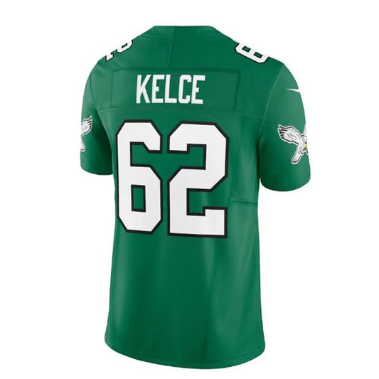P.Eagles #62 Jason Kelce Alternate Vapor F.U.S.E. Limited Jersey - Kelly Green Stitched American Football Jerseys - Main View