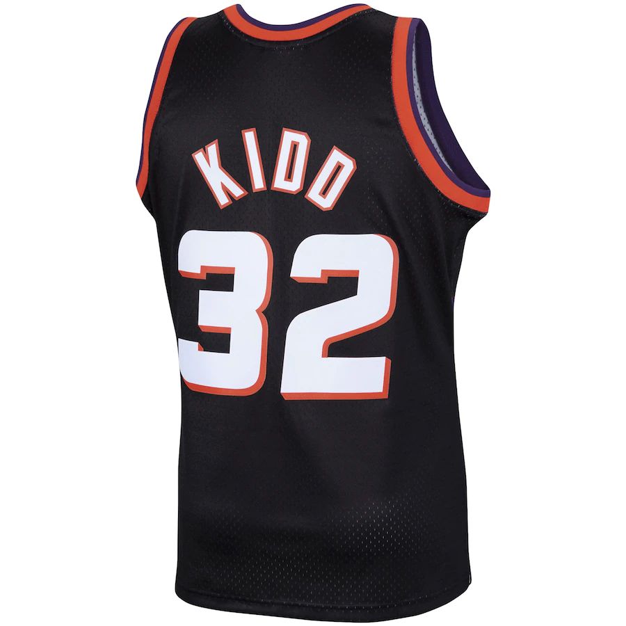P.Suns #32 Jason Kidd Mitchell & Ness 1999-00 Hardwood Classics Swingman Jersey Black Stitched American Basketball Jersey - Main View