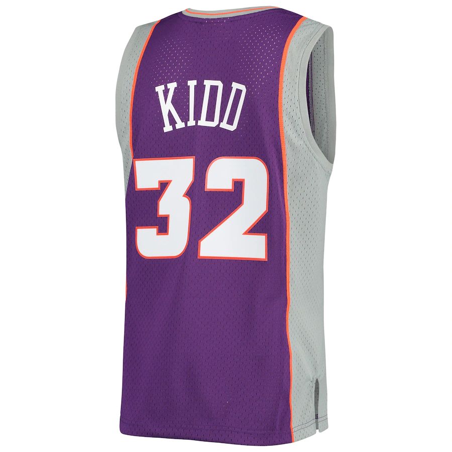 P.Suns #32 Jason Kidd Mitchell & Ness 2000-2001 Authentic Hardwood Classics Swingman Jerseyy Purple Stitched American Basketball Jersey - Main View