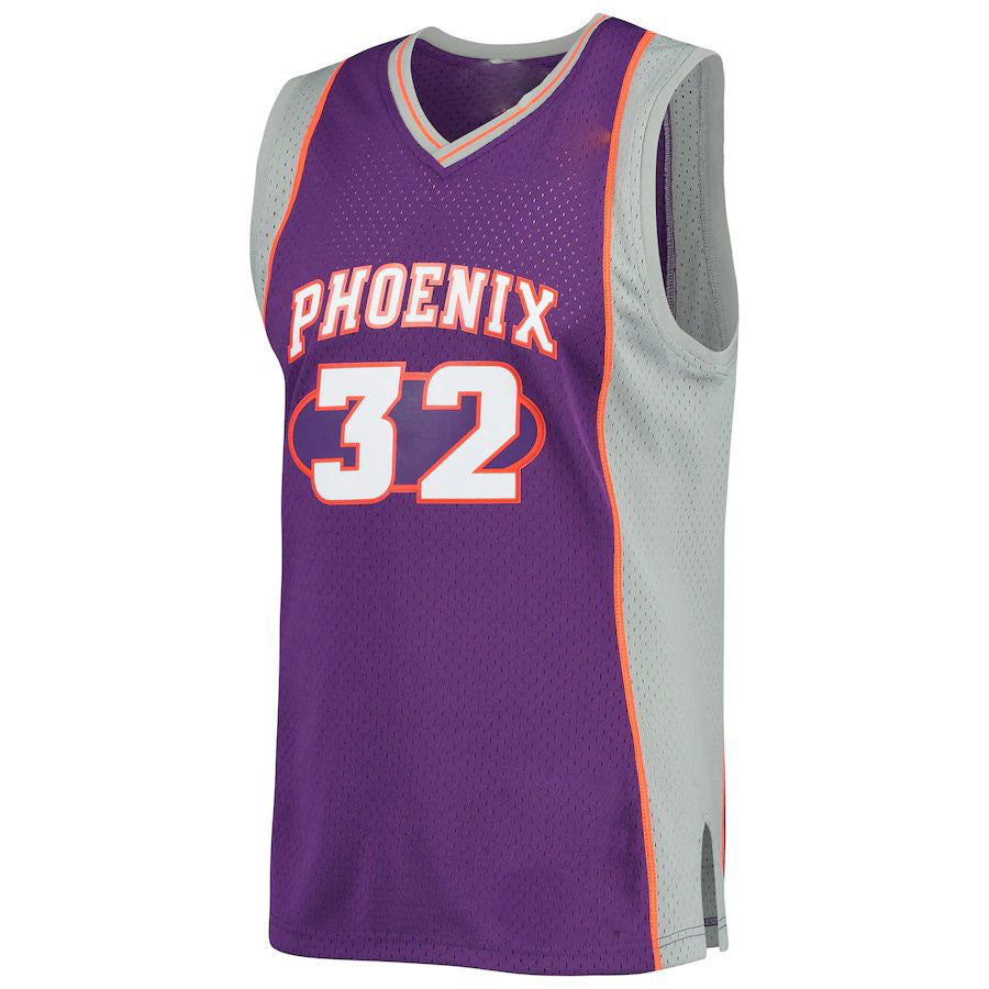 P.Suns #32 Jason Kidd Mitchell & Ness 2000-2001 Authentic Hardwood Classics Swingman Jerseyy Purple Stitched American Basketball Jersey view 2