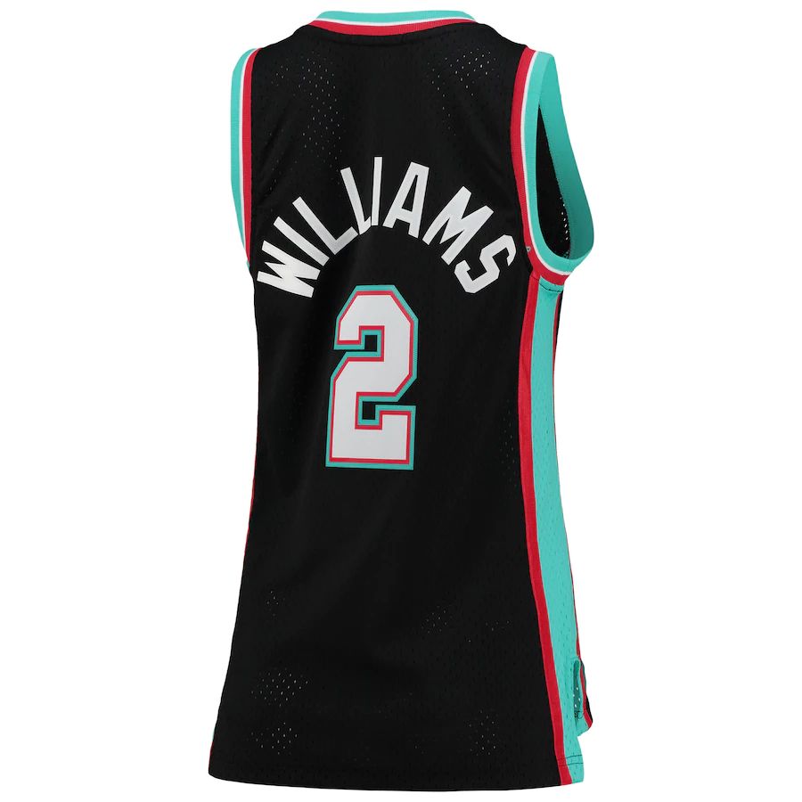 M.Grizzlies #2 Jason Williams Mitchell & Ness Hardwood Classics Swingman Jersey Black Stitched American Basketball Jersey - Main View