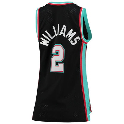 M.Grizzlies #2 Jason Williams Mitchell & Ness Hardwood Classics Swingman Jersey Black Stitched American Basketball Jersey - Main View