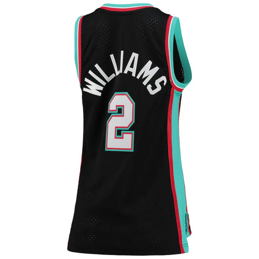 M.Grizzlies #2 Jason Williams Mitchell & Ness Hardwood Classics Swingman Jersey Black Stitched American Basketball Jersey - Main View