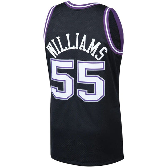 S.Kings #55 Jason Williams Mitchell & Ness 2000-01 Hardwood Classics Swingman Player Jersey Black Stitched American Basketball Jersey - Main View