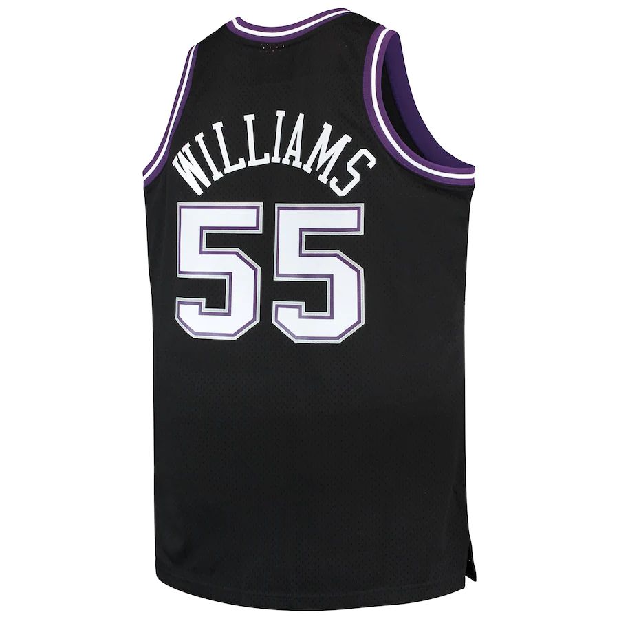 S.Kings #55 Jason Williams Mitchell & Ness Big & Tall 2000-01 Hardwood Classics Swingman Jersey Black Stitched American Basketball Jersey - Main View