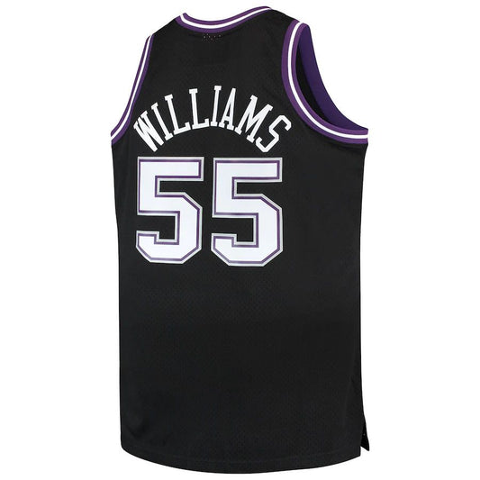 S.Kings #55 Jason Williams Mitchell & Ness Big & Tall 2000-01 Hardwood Classics Swingman Jersey Black Stitched American Basketball Jersey - Main View