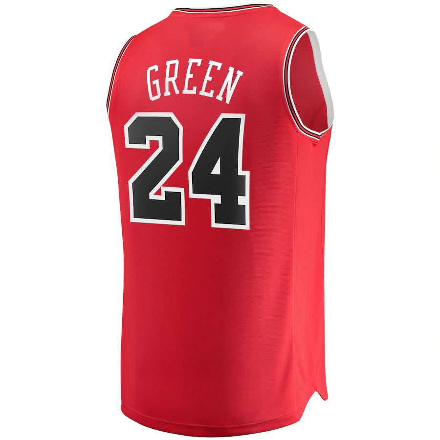 C.Bulls #24 Javonte Green Fanatics Branded 2021-22 Fast Break Replica Jersey Icon Edition Red Stitched American Basketball Jersey - Main View