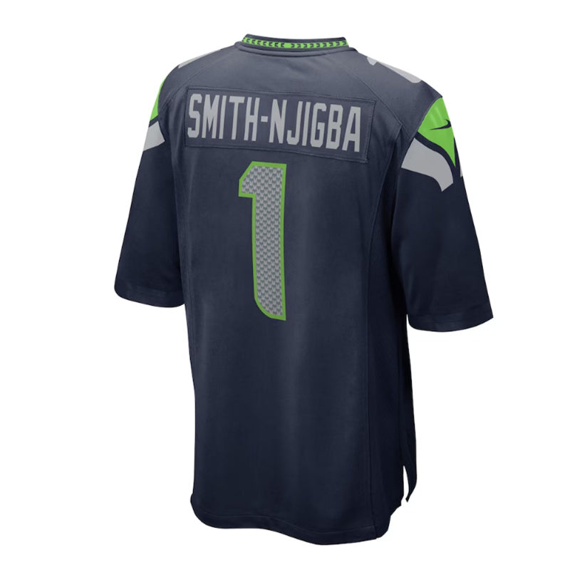 S.Seahawks #1 Jaxon Smith-Njigba 2023 Draft First Round Pick Game Jersey - College Navy Stitched American Football Jerseys - Main View