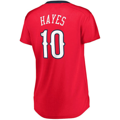 NO.Pelicans #10 Jaxson Hayes Fanatics Branded Women's Fast Break Replica Jersey Red Statement Edition Stitched American Basketball Jersey - Main View