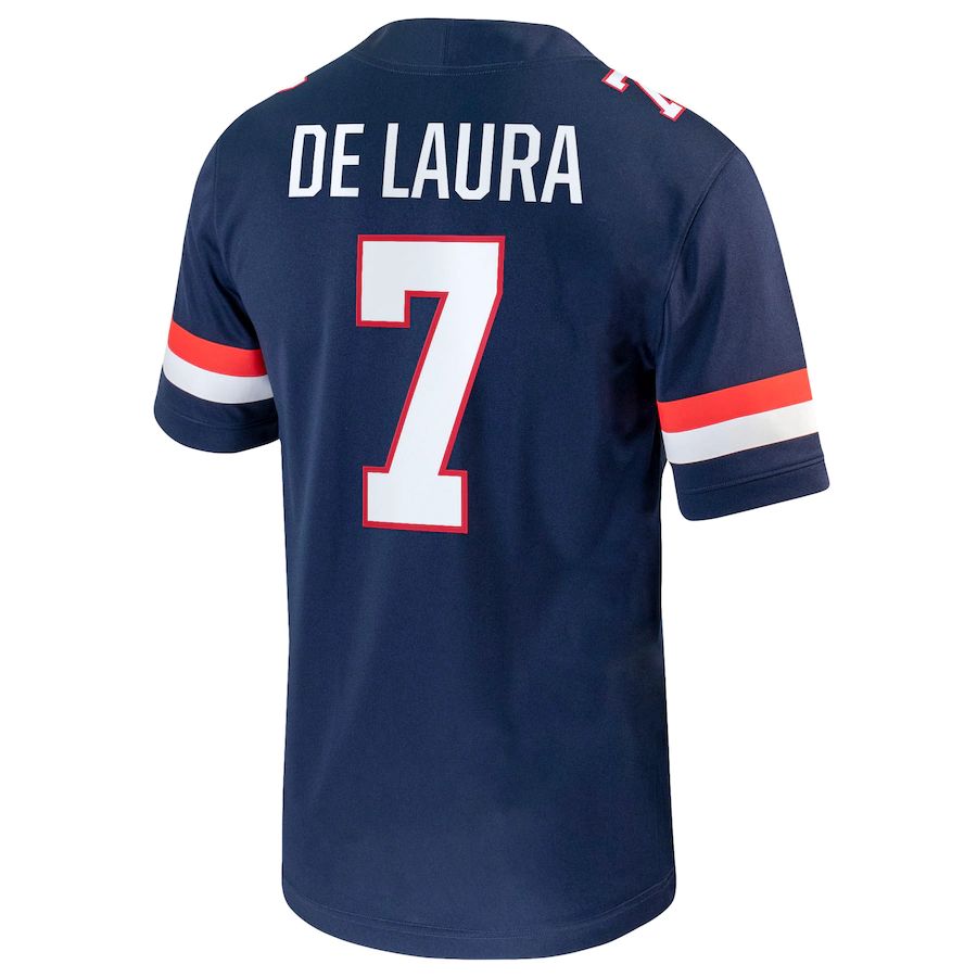 A.Wildcats #7 Jayden de Laura NIL Replica Football Jersey  Navy Stitched American College Jerseys - Main View