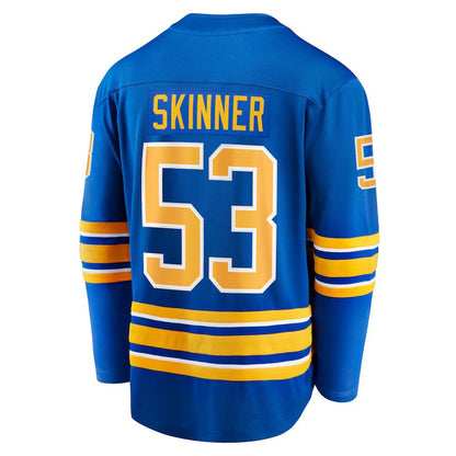 B.Sabres #53 Jeff Skinner Fanatics Branded Home Breakaway Jersey Royal Stitched American Hockey Jerseys - Main View
