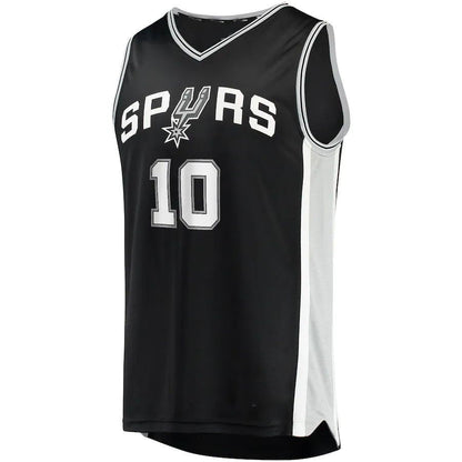 S.Antonio Spurs #10 Jeremy Sochan Fanatics Branded 2022 Draft First Round Pick Fast Break Replica Jersey Icon Edition Black Stitched American Basketball Jersey view 2