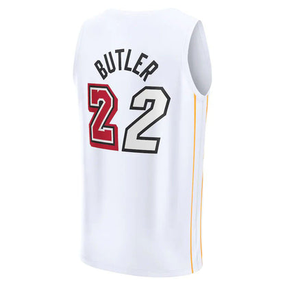 M.Heat #22 Jimmy Butler Fanatics Branded 2022-23 Fastbreak Jersey City Edition White Stitched American Basketball Jersey - Main View
