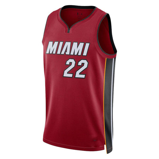 M.Heat #22 Jimmy Butler Jordan Brand 2022-23 Swingman Jersey Statement Edition Red Stitched American Basketball Jersey - Main View