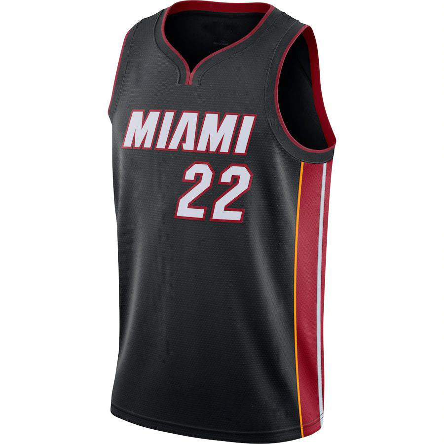M.Heat #22 Jimmy Butler 2020-21 Swingman Jersey Icon Edition Black Stitched American Basketball Jersey - Main View
