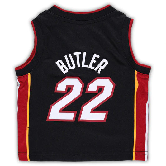M.Heat #22 Jimmy Butler Infant 2021-22 Replica Jersey Icon Edition Black Stitched American Basketball Jersey - Main View