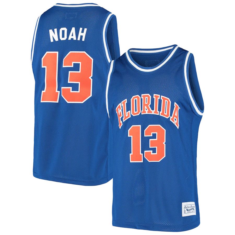 F.Gators #13 Joakim Noah Original Retro Brand Alumni Basketball Jersey Royal Stitched American College Jerseys - Main View
