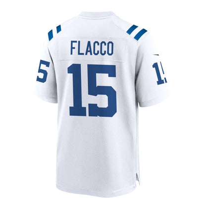 IN. Colts #15 Joe Flacco Retired Player Game Jersey - White Stitched American Football Jerseys - Main View