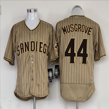 San Diego Padres #44 Joe Musgrove  Road  Replica Jersey - Brown Baseball Jerseys view 2