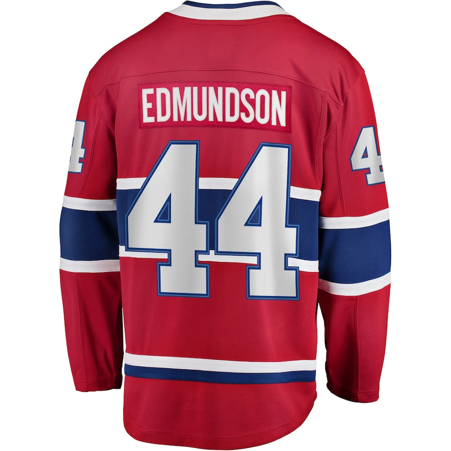 M.Canadiens #44 Joel Edmundson Fanatics Branded Breakaway Player Jersey Red Stitched American Hockey Jerseys - Main View