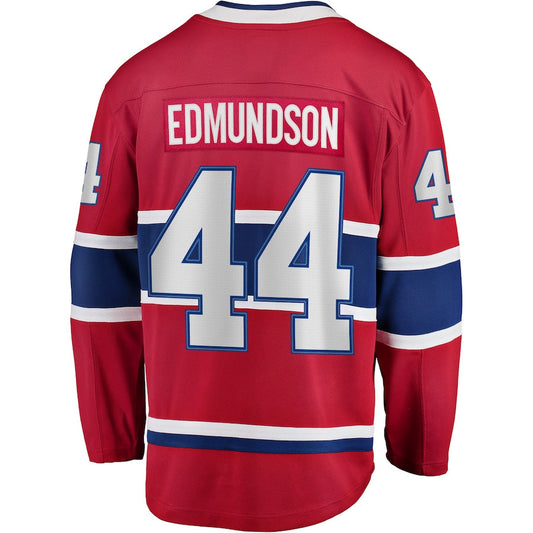 M.Canadiens #44 Joel Edmundson Fanatics Branded Breakaway Player Jersey Red Stitched American Hockey Jerseys - Main View