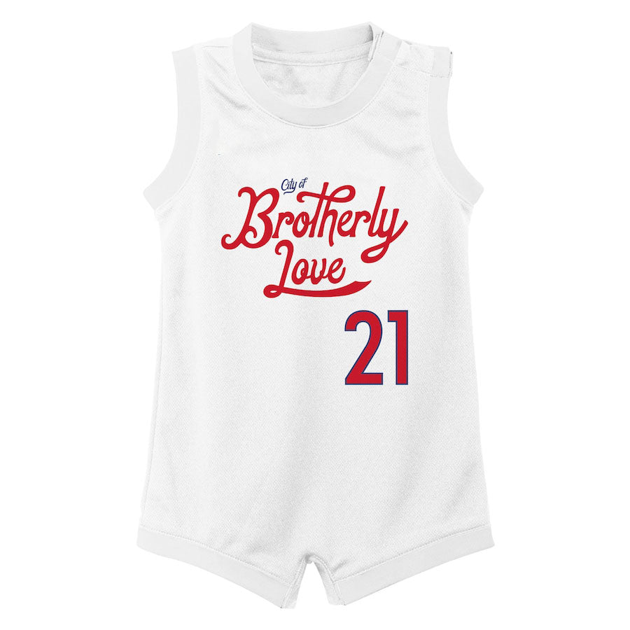 PH.76ers #21 Joel Embiid Infant 2022-23 Replica Jersey City Edition White Stitched American Basketball Jersey - Main View