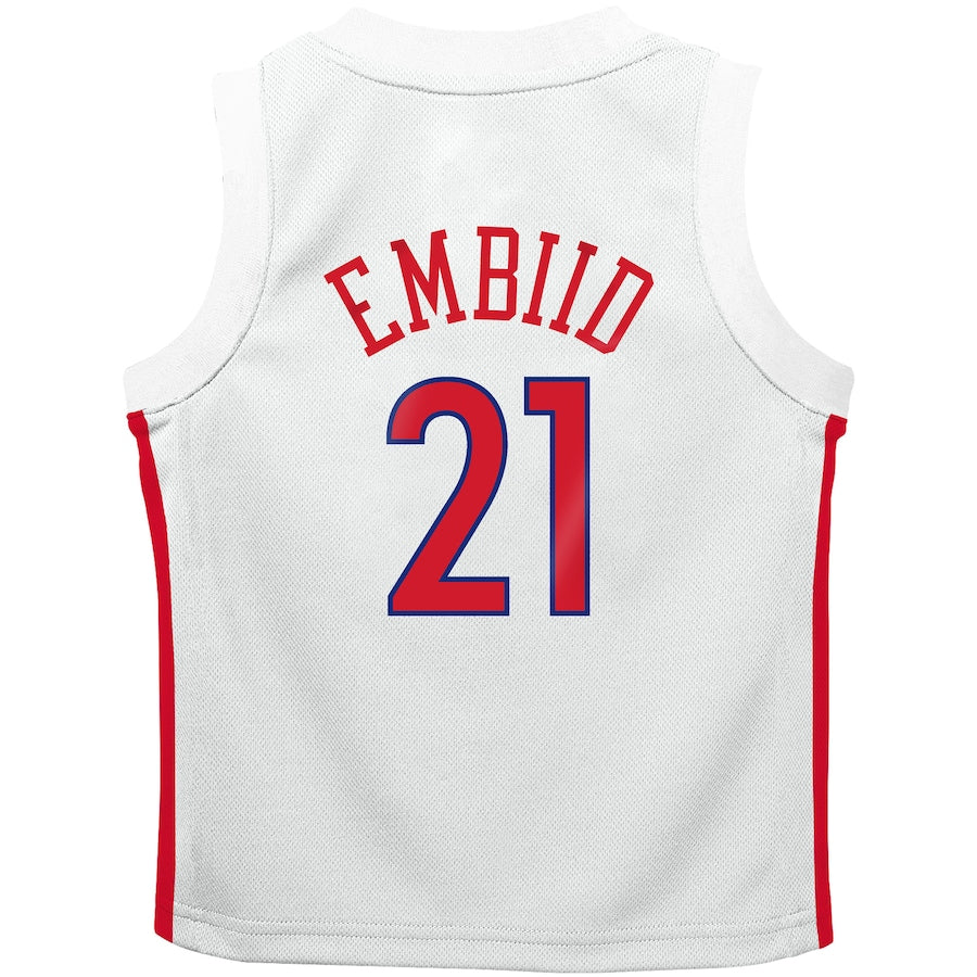 PH.76ers #21 Joel Embiid Preschool 2022-23 Replica Jersey  City Edition White Stitched American Basketball Jersey - Main View