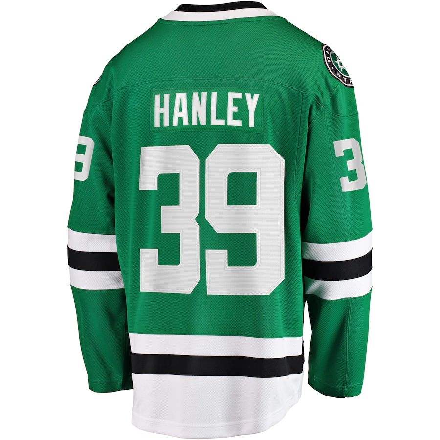 D.Stars #39 Joel Hanley Fanatics Branded Breakaway Player Jersey Kelly Green Stitched American Hockey Jerseys - Main View