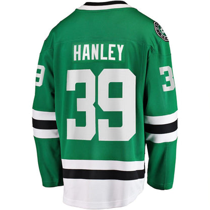 D.Stars #39 Joel Hanley Fanatics Branded Breakaway Player Jersey Kelly Green Stitched American Hockey Jerseys - Main View