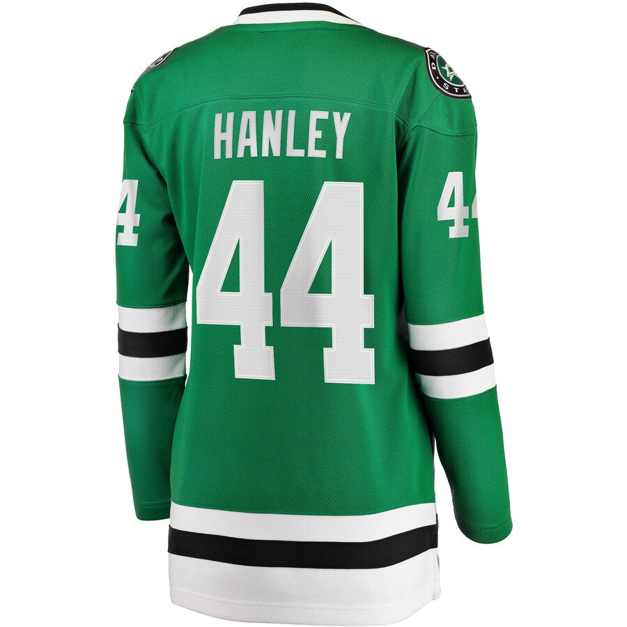 D.Stars #44 Joel Hanley Fanatics Branded Home Breakaway Player Jersey  Kelly Green Stitched American Hockey Jerseys - Main View