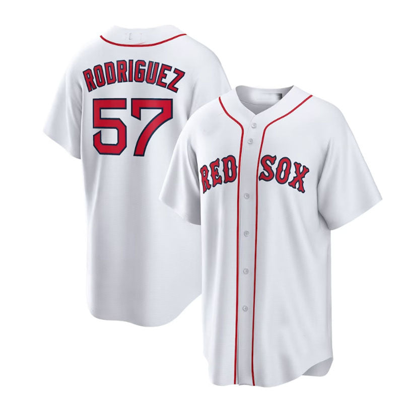 Boston Red Sox  #57 Joely Rodr¨ªguez Home Replica Player Jersey - White Baseball Jerseys - Main View