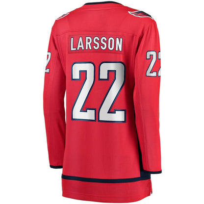 W.Capitals #22 Johan Larsson Fanatics Branded Home Breakaway Player Jersey  Red Stitched American Hockey Jerseys - Main View
