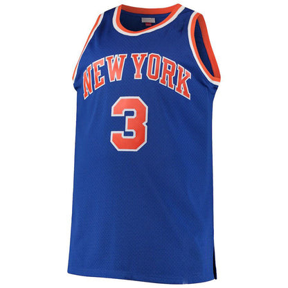 NY.Knicks #3 John Starks Mitchell & Ness Big & Tall Hardwood Classics Swingman Jersey Blue Stitched American Basketball Jersey view 2