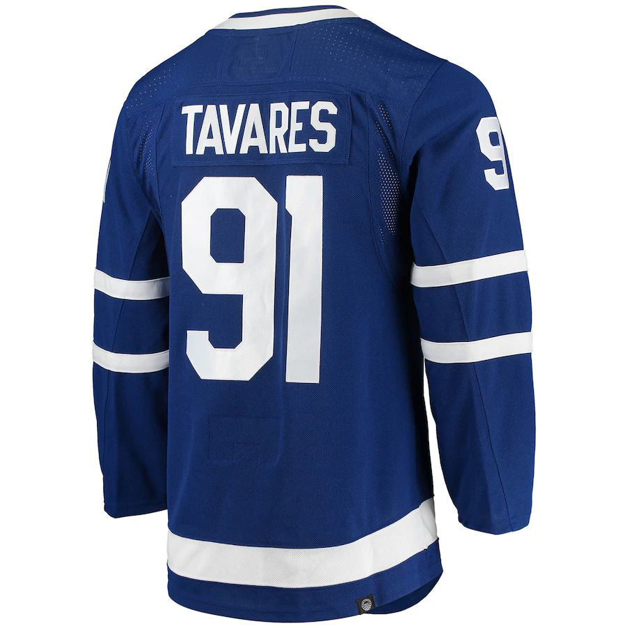 T.Maple Leafs #91 John Tavares Home Captain Patch Primegreen Authentic Pro Player Jersey  Blue Stitched American Hockey Jerseys - Main View