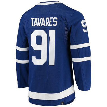 T.Maple Leafs #91 John Tavares Home Captain Patch Primegreen Authentic Pro Player Jersey  Blue Stitched American Hockey Jerseys - Main View