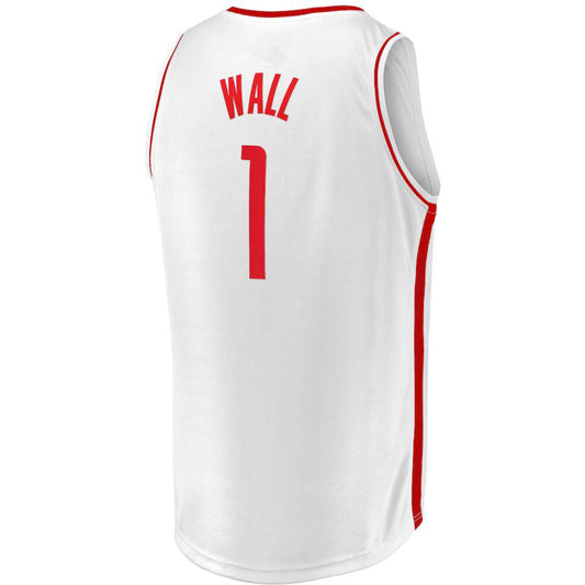 H.Rockets #1 John Wall Fanatics Branded 2020-21 Fast Break Replica Player Jersey Association Edition  White Stitched American Basketball Jersey - Main View