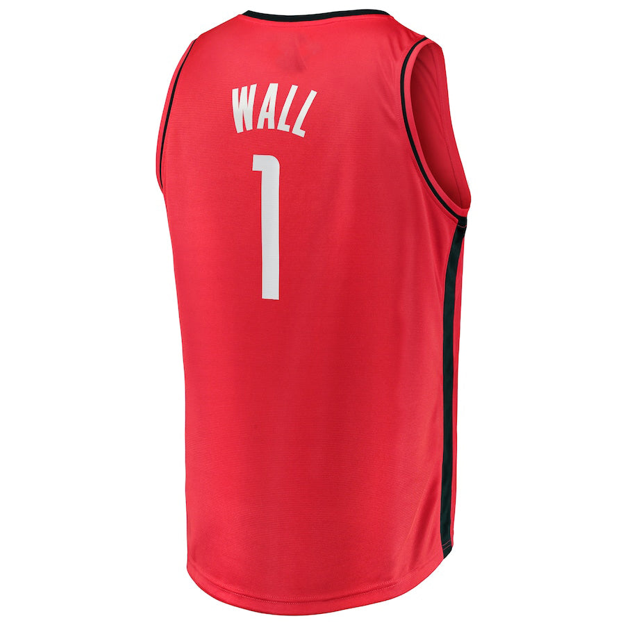 H.Rockets #1 John Wall Fanatics Branded 2020-21 Fastbreak Replica Jersey Icon Edition Red Stitched American Basketball Jersey - Main View