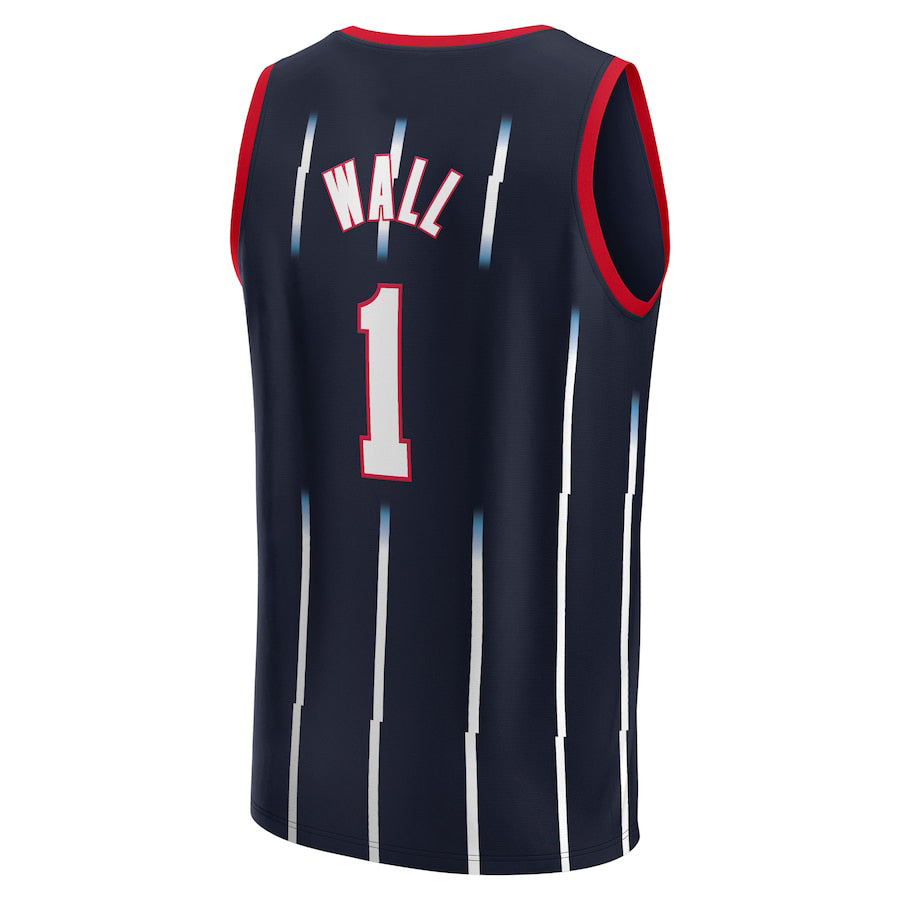 H.Rockets #1 John Wall Fanatics Branded 2021-22 Fast Break Replica Jersey City Edition Navy Stitched American Basketball Jersey - Main View