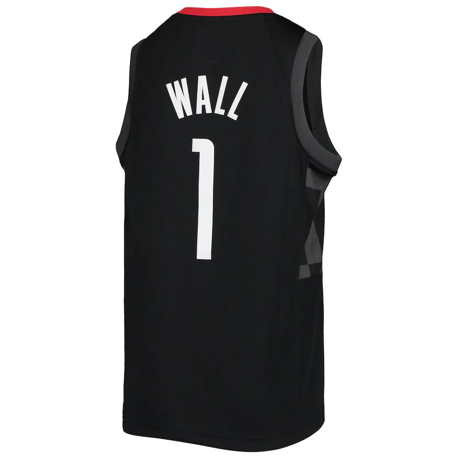 H.Rockets #1 John Wall Jordan Brand 2020-21 Player Jersey Statement Edition Black Stitched American Basketball Jersey - Main View