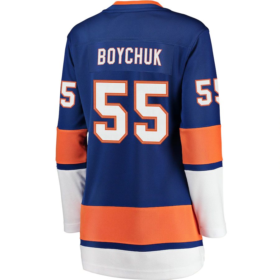 NY.Islanders #55 Johnny Boychuk Fanatics Branded Breakaway Player Jersey Royal Stitched American Hockey Jerseys - Main View