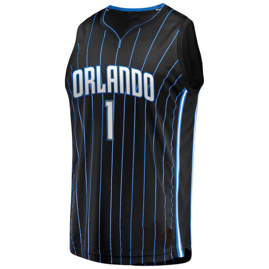 O.Magic #1 Jonathan Isaac Fanatics Branded  2019 Fast Break Jersey Icon Edition Black Stitched American Basketball Jersey - Main View