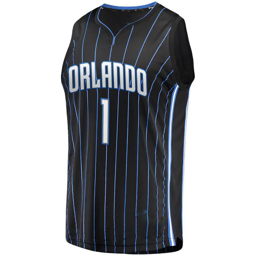 O.Magic #1 Jonathan Isaac Fanatics Branded 2019 Fast Break Replica Player Jersey Black Icon Edition Stitched American Basketball Jersey - Main View
