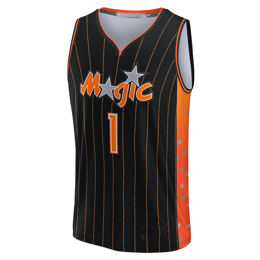 O.Magic #1 Jonathan Isaac Fanatics Branded 202-22 Fast Break Replica Jersey City Edition Anthracite  Stitched American Basketball Jersey - Main View