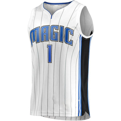 O.Magic #1 Jonathan Isaac Fanatics Branded  Fast Break Replica Player Jersey  Association Edition White Stitched American Basketball Jersey - Main View