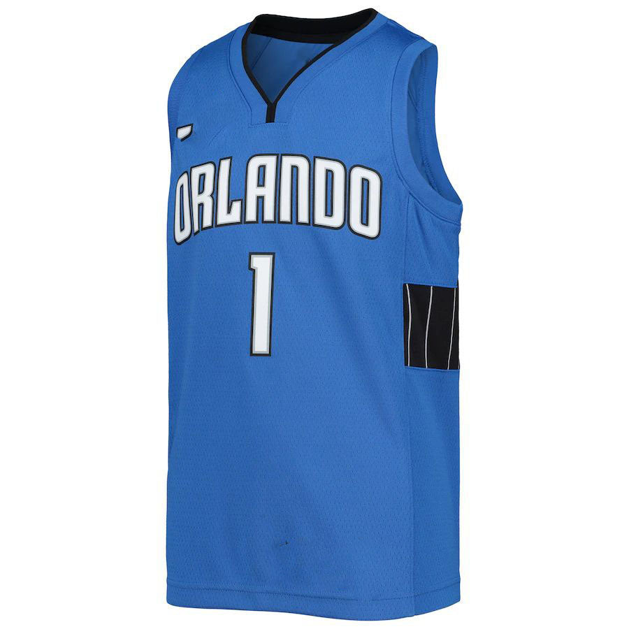 O.Magic #1 Jonathan Isaac Jordan Brand  2020-21 Player Jersey Statement Edition Blue Stitched American Basketball Jersey - Main View