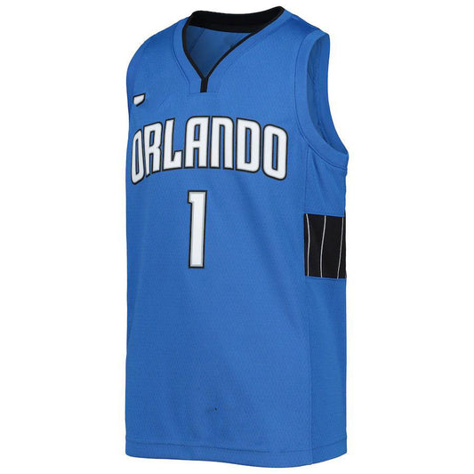 O.Magic #1 Jonathan Isaac Jordan Brand  2020-21 Player Jersey Statement Edition Blue Stitched American Basketball Jersey - Main View